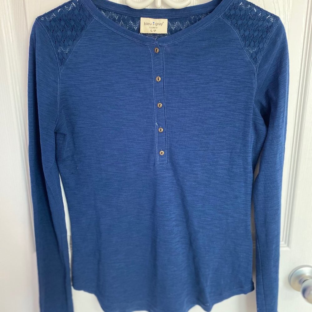 Bleu Gray Long Sleeve Shirt